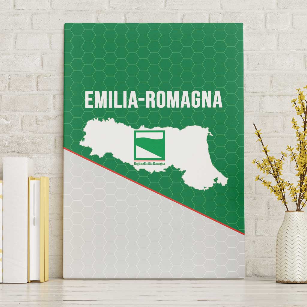 Italy Emilia-Romagna Canvas Wall Art Map With Flag Style - Wonder Print Shop