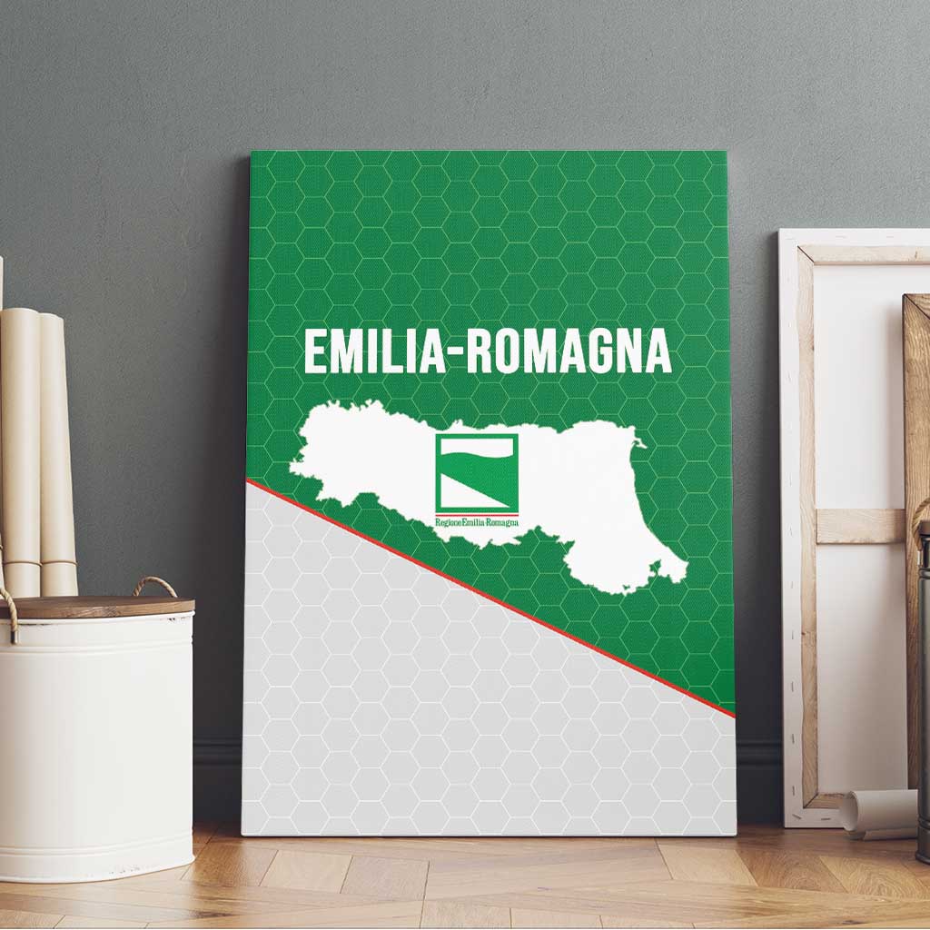 Italy Emilia-Romagna Canvas Wall Art Map With Flag Style - Wonder Print Shop