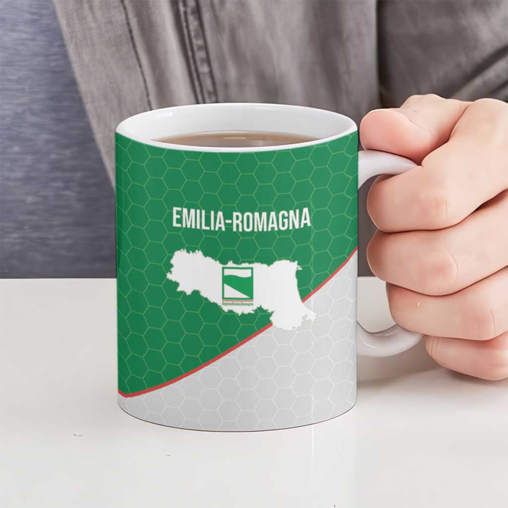 Italy Emilia-Romagna Ceramic Mug Map With Flag Style - Wonder Print Shop