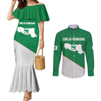 Italy Emilia-Romagna Couples Matching Mermaid Dress and Long Sleeve Button Shirt Map With Flag Style LT19