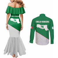 Italy Emilia-Romagna Couples Matching Mermaid Dress and Long Sleeve Button Shirt Map With Flag Style LT19