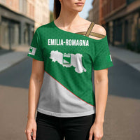 Italy Emilia-Romagna Cross Shoulder Shirt Map With Flag Style - Wonder Print Shop