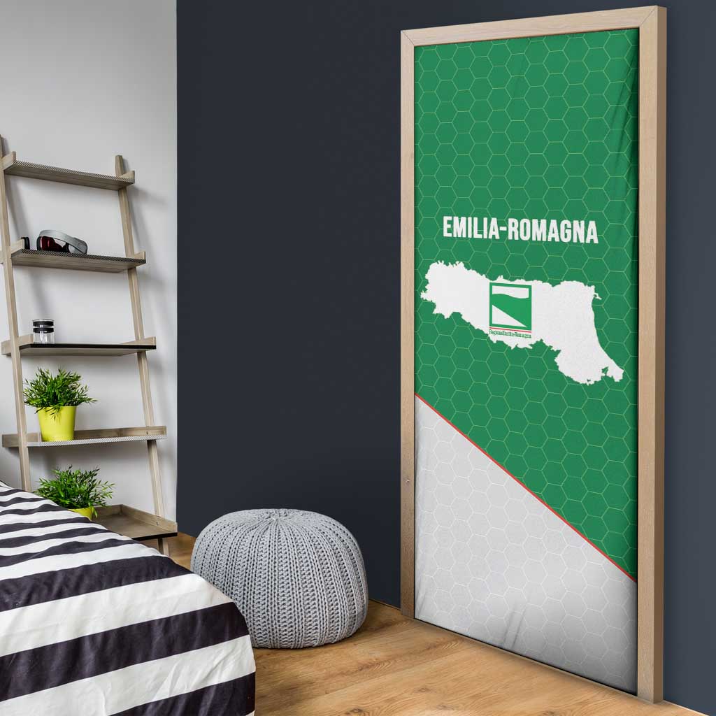 Italy Emilia-Romagna Door Cover Map With Flag Style - Wonder Print Shop