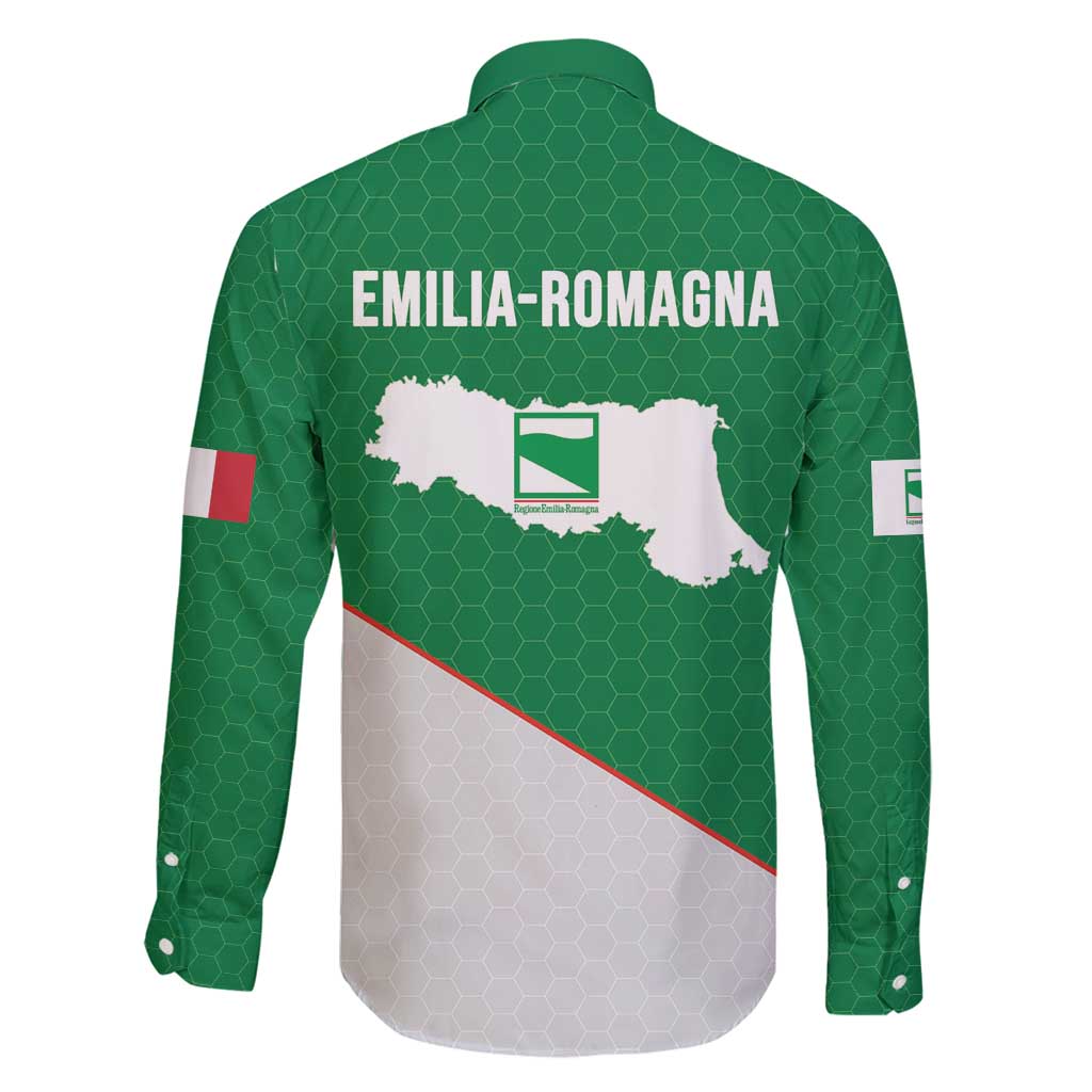Italy Emilia-Romagna Family Matching Long Sleeve Bodycon Dress and Hawaiian Shirt Map With Flag Style LT19