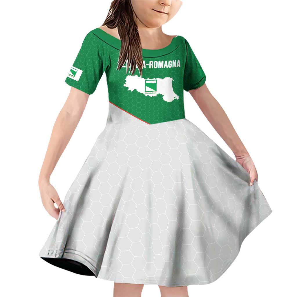 Italy Emilia-Romagna Family Matching Off Shoulder Short Dress and Hawaiian Shirt Map With Flag Style LT19