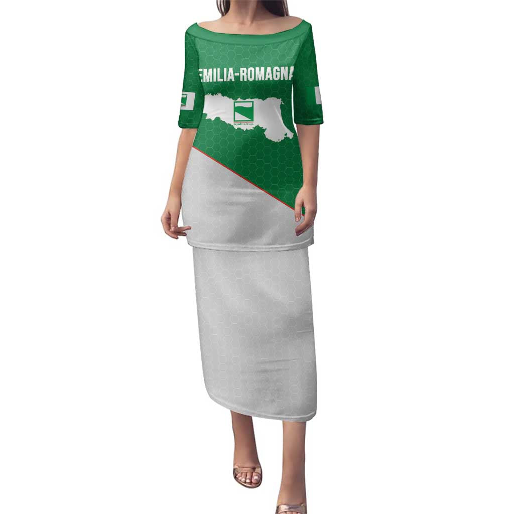 Italy Emilia-Romagna Family Matching Puletasi and Hawaiian Shirt Map With Flag Style LT19