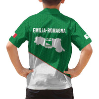 Italy Emilia-Romagna Family Matching Short Sleeve Bodycon Dress and Hawaiian Shirt Map With Flag Style LT19