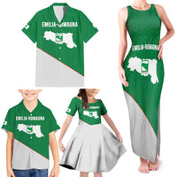 Italy Emilia-Romagna Family Matching Tank Maxi Dress and Hawaiian Shirt Map With Flag Style LT19