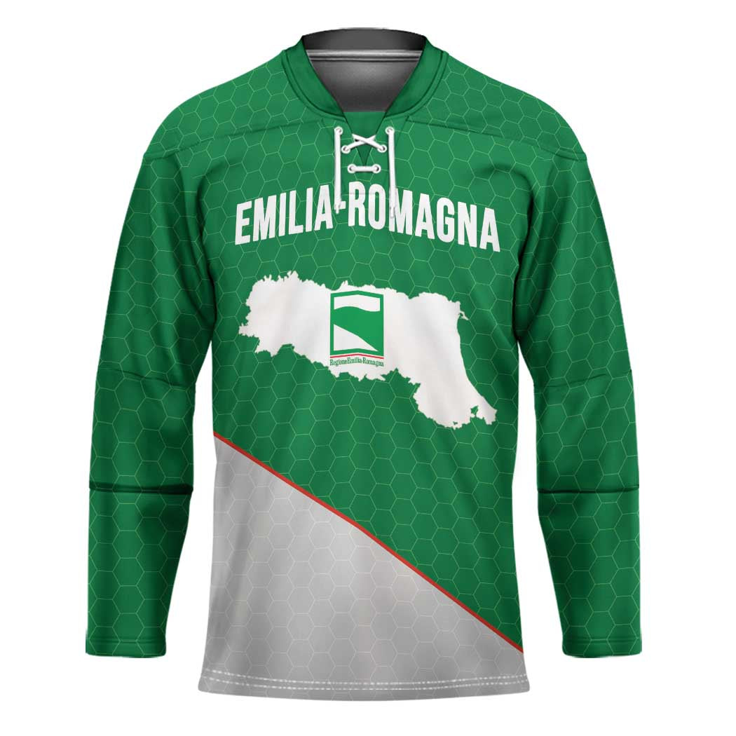 Italy Emilia-Romagna Hockey Jersey Map With Flag Style - Wonder Print Shop