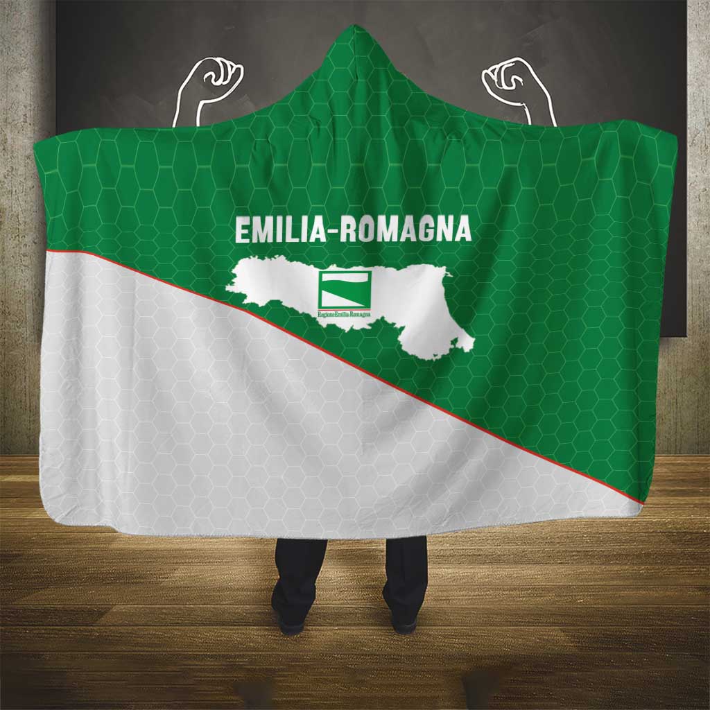 Italy Emilia-Romagna Hooded Blanket Map With Flag Style - Wonder Print Shop