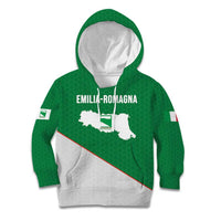Italy Emilia-Romagna Kid Hoodie Map With Flag Style LT19