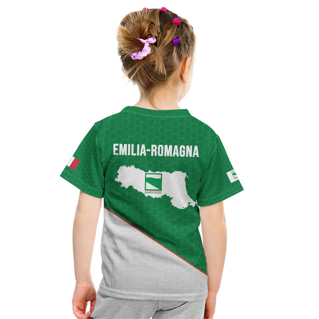 Italy Emilia-Romagna Kid T Shirt Map With Flag Style LT19