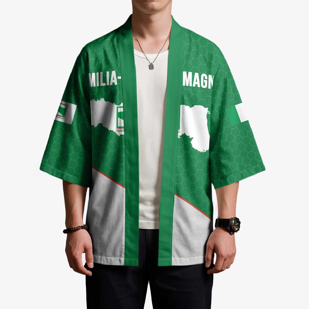 Italy Emilia-Romagna Kimono Map With Flag Style - Wonder Print Shop