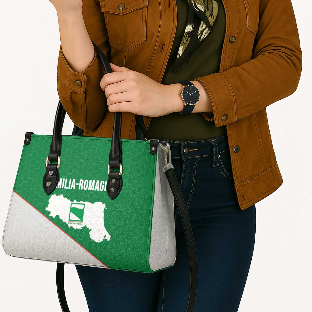 Italy Emilia-Romagna Leather Bag Map With Flag Style - Wonder Print Shop