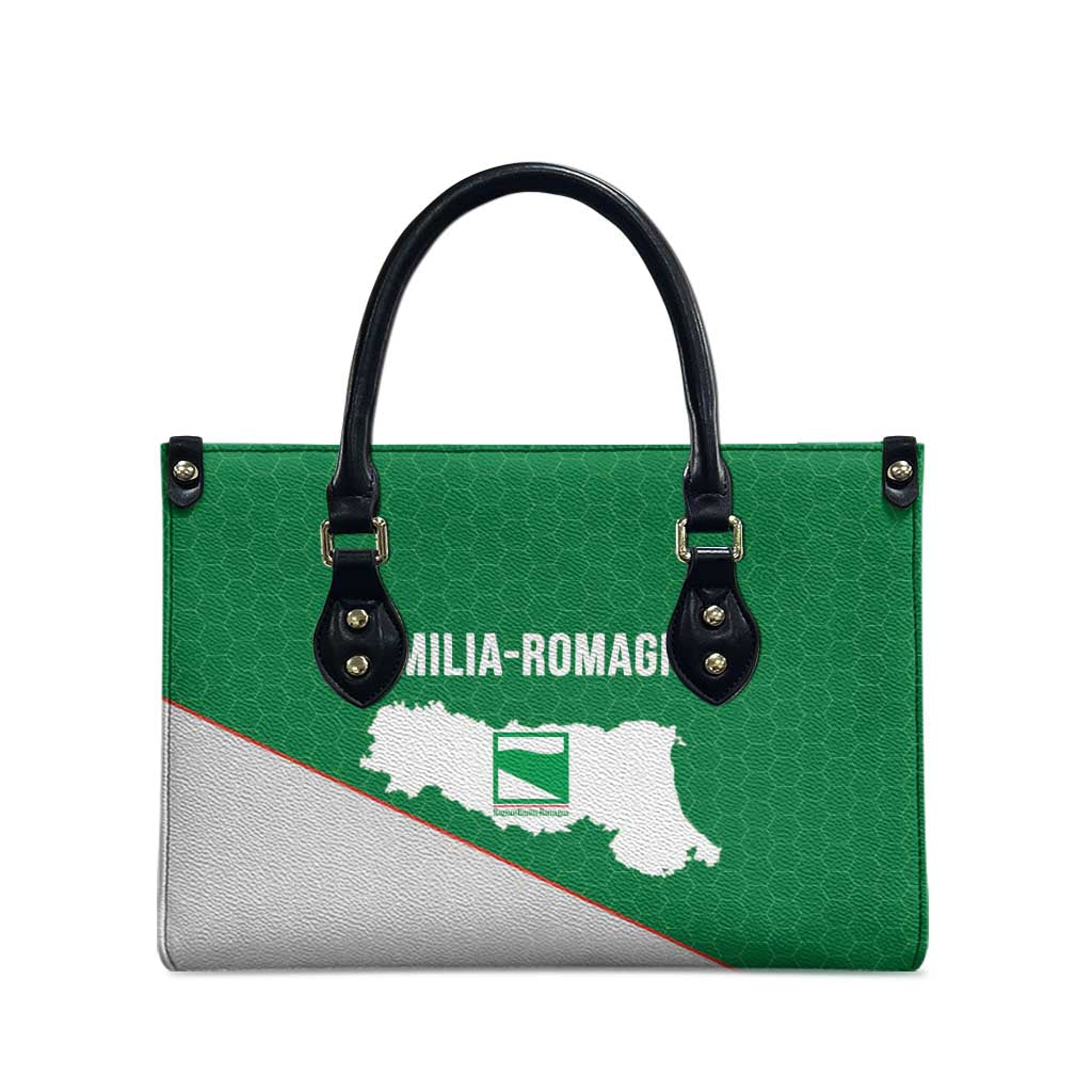Italy Emilia-Romagna Leather Bag Map With Flag Style - Wonder Print Shop