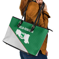 Italy Emilia-Romagna Leather Tote Bag Map With Flag Style - Wonder Print Shop