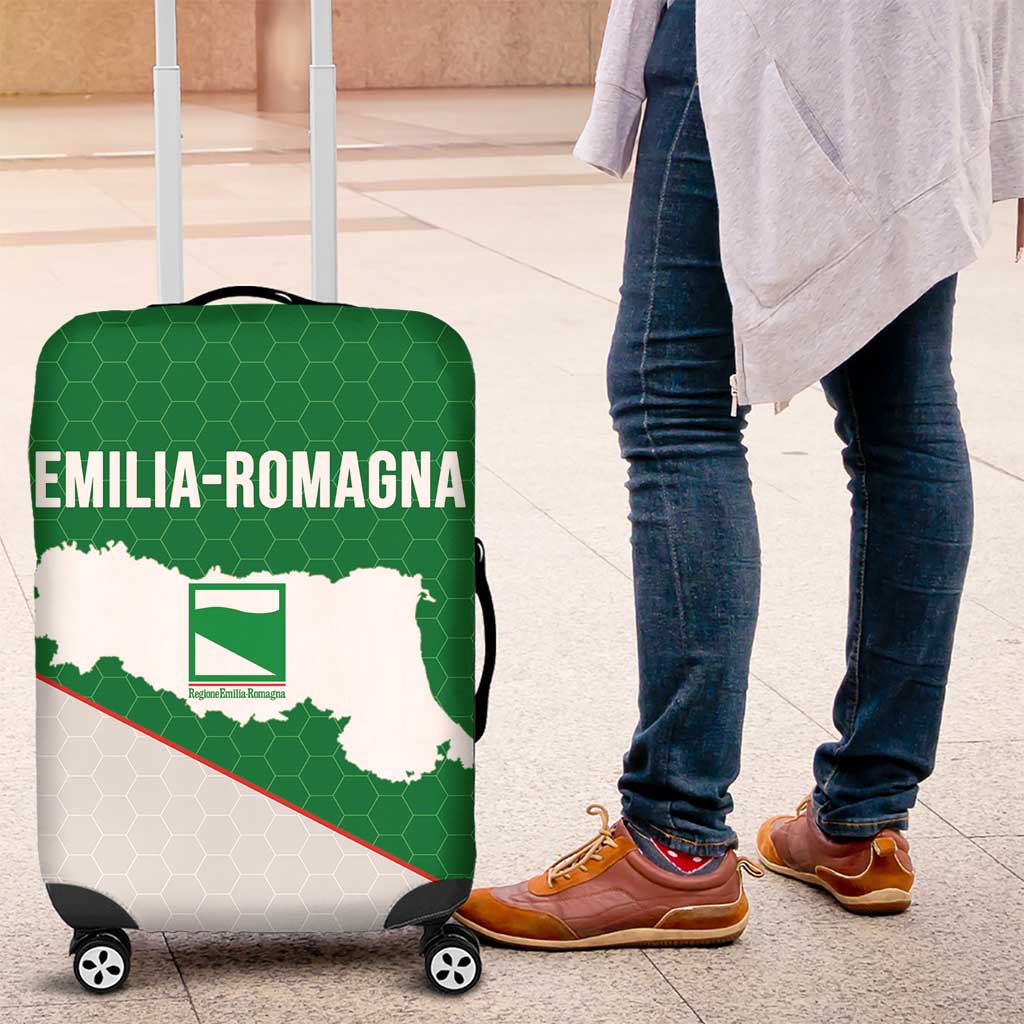 Italy Emilia-Romagna Luggage Cover Map With Flag Style - Wonder Print Shop