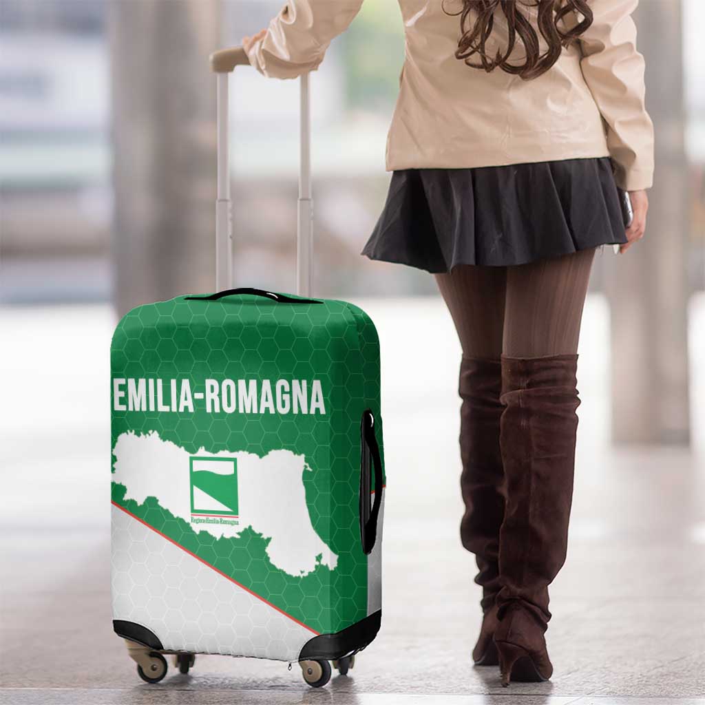 Italy Emilia-Romagna Luggage Cover Map With Flag Style - Wonder Print Shop