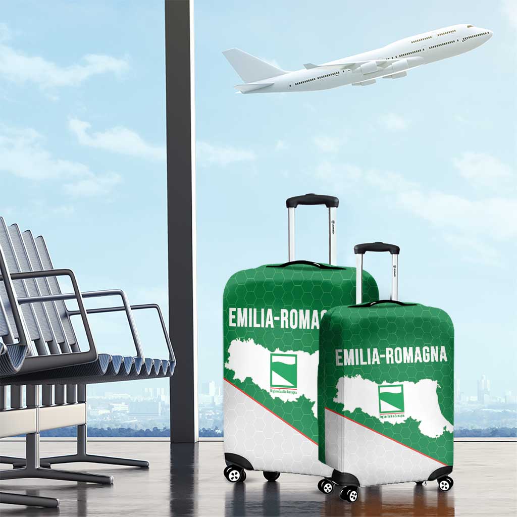 Italy Emilia-Romagna Luggage Cover Map With Flag Style - Wonder Print Shop