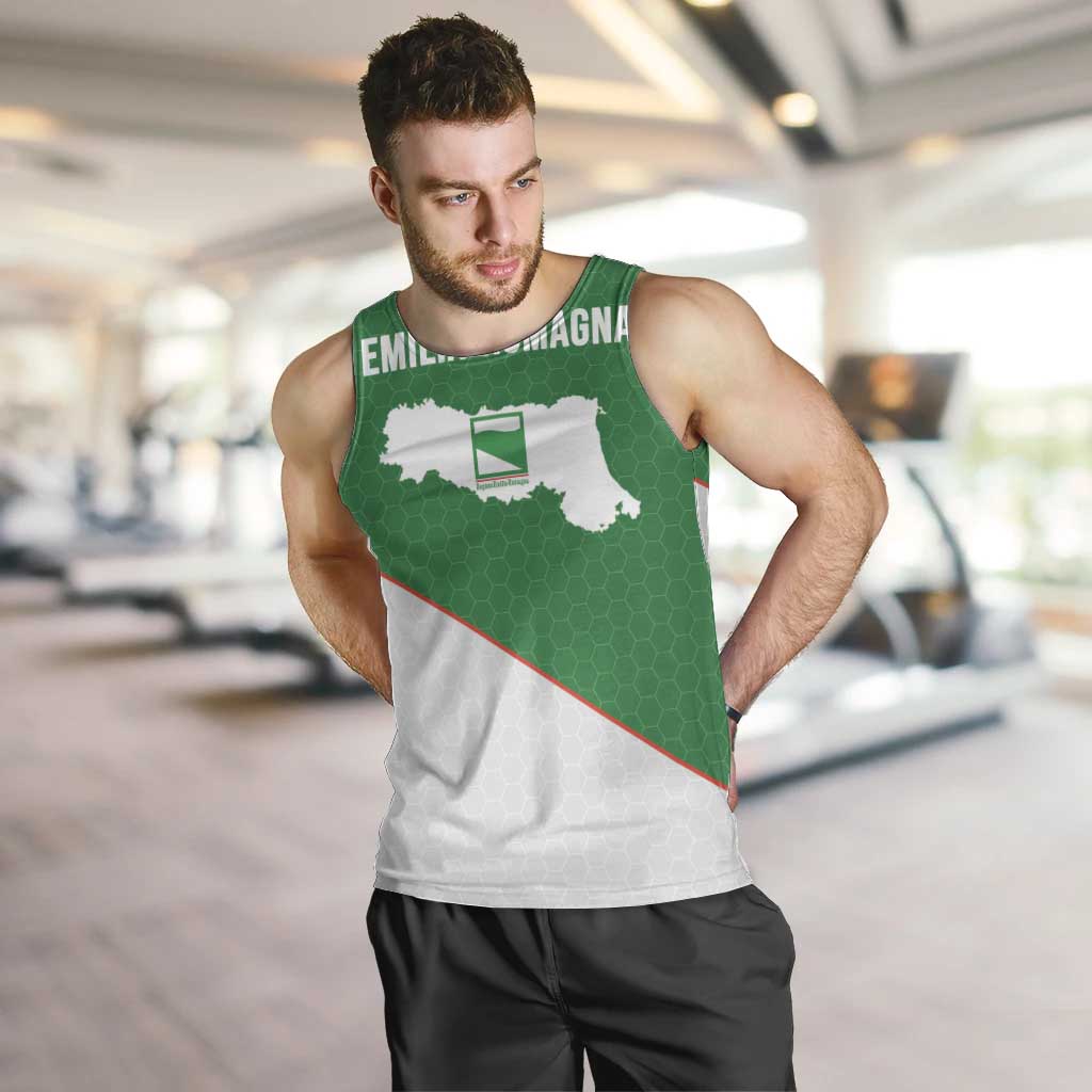 Italy Emilia-Romagna Men Tank Top Map With Flag Style LT19