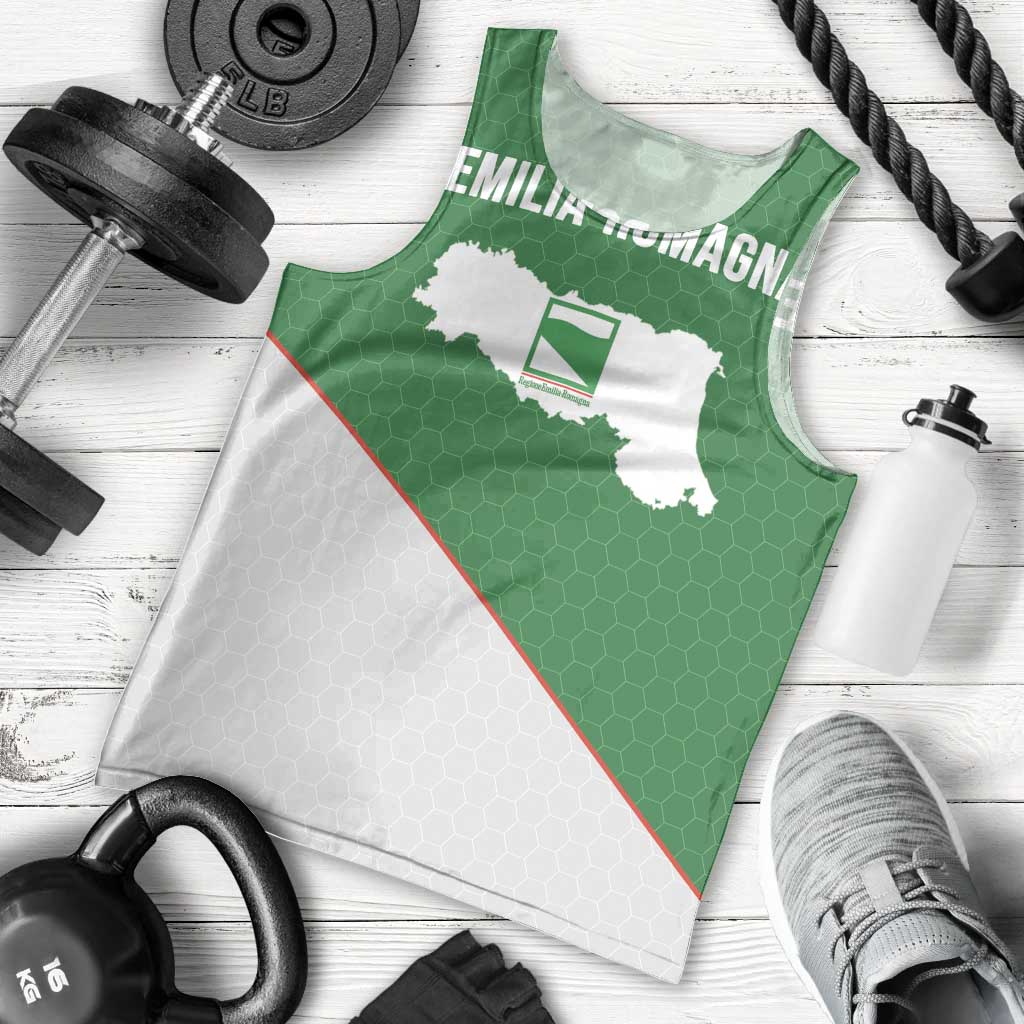 Italy Emilia-Romagna Men Tank Top Map With Flag Style LT19