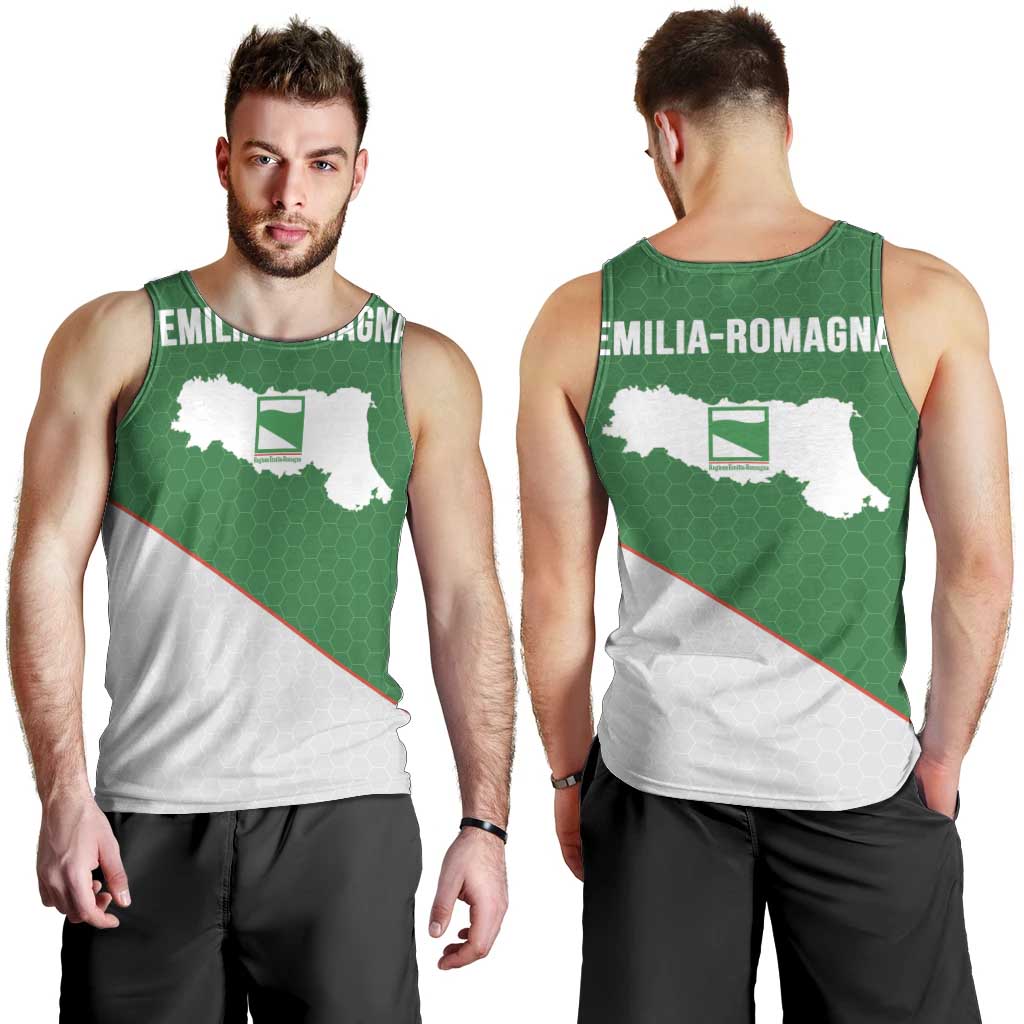 Italy Emilia-Romagna Men Tank Top Map With Flag Style LT19
