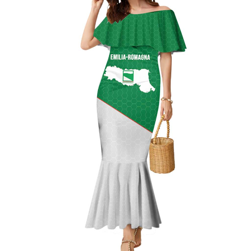Italy Emilia-Romagna Mermaid Dress Map With Flag Style LT19