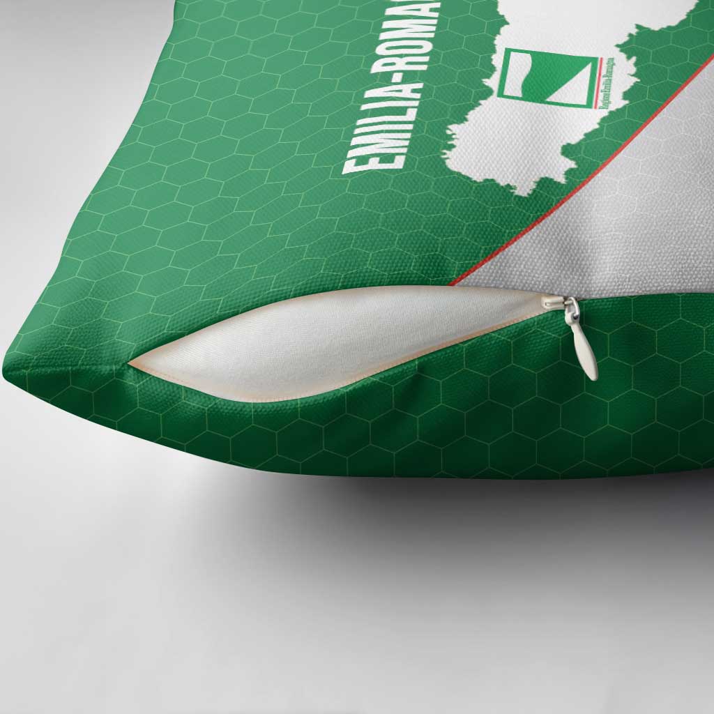 Italy Emilia-Romagna Pillow Cover Map With Flag Style - Wonder Print Shop