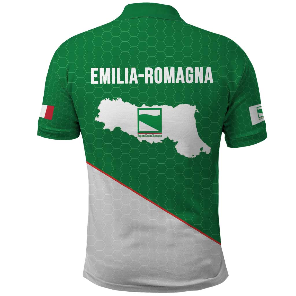 Italy Emilia-Romagna Polo Shirt Map With Flag Style LT19