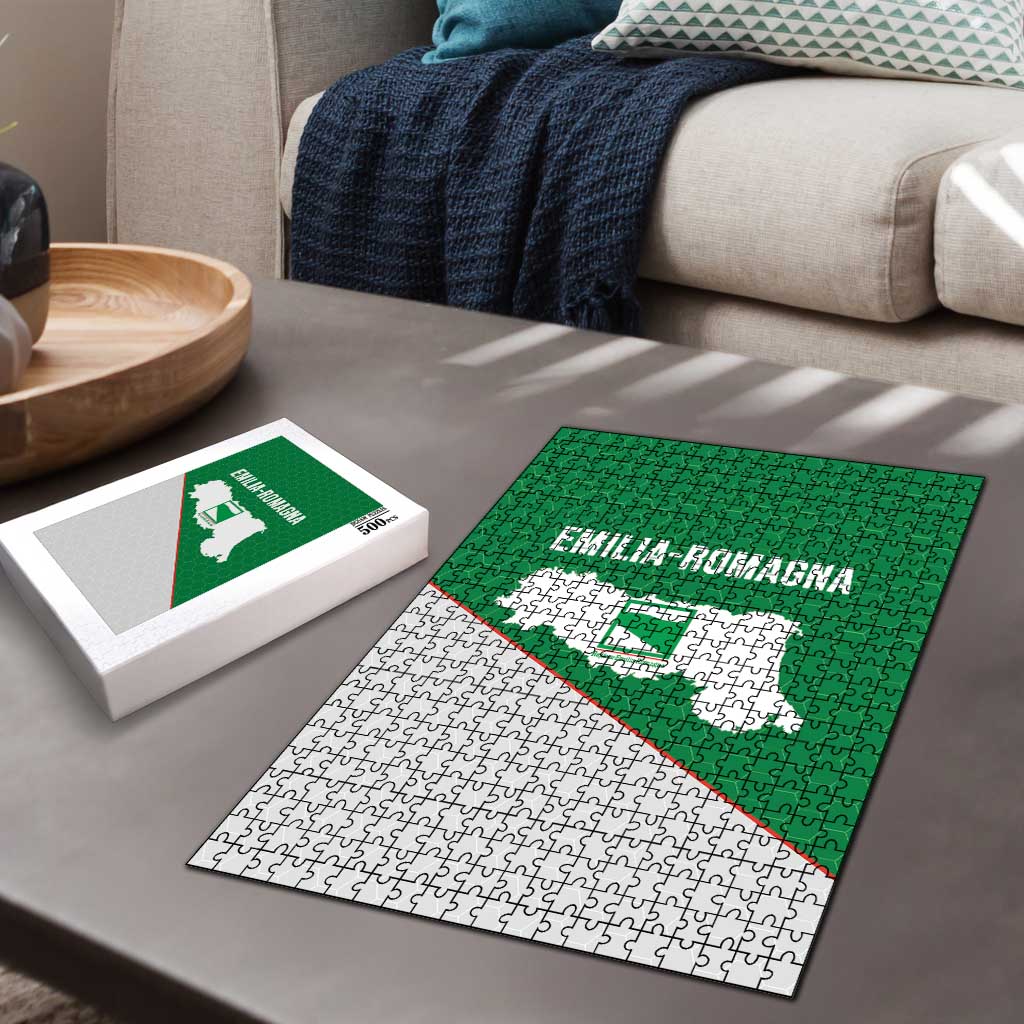 Italy Emilia-Romagna Puzzle Map With Flag Style - Wonder Print Shop