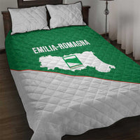 Italy Emilia-Romagna Quilt Bed Set Map With Flag Style - Wonder Print Shop