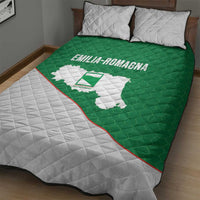 Italy Emilia-Romagna Quilt Bed Set Map With Flag Style - Wonder Print Shop