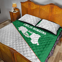 Italy Emilia-Romagna Quilt Bed Set Map With Flag Style - Wonder Print Shop