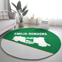 Italy Emilia-Romagna Round Carpet Map With Flag Style - Wonder Print Shop