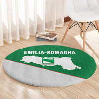Italy Emilia-Romagna Round Carpet Map With Flag Style - Wonder Print Shop
