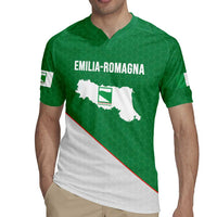 Italy Emilia-Romagna Rugby Jersey Map With Flag Style LT19