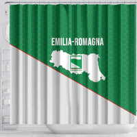Italy Emilia-Romagna Shower Curtain Map With Flag Style - Wonder Print Shop