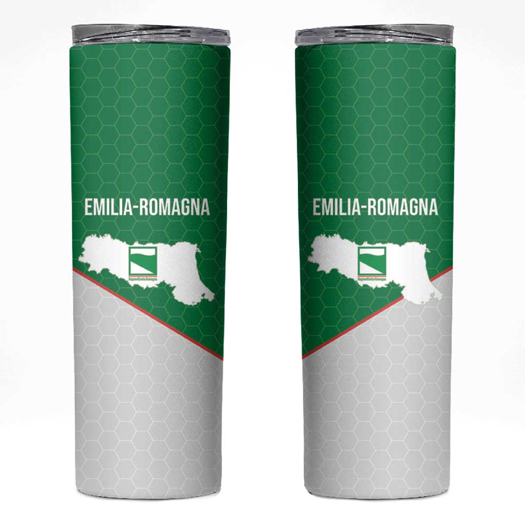 Italy Emilia-Romagna Skinny Tumbler Map With Flag Style - Wonder Print Shop