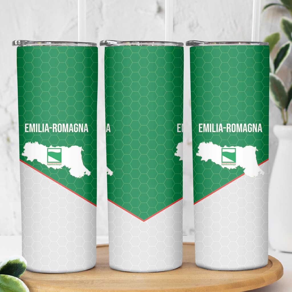 Italy Emilia-Romagna Skinny Tumbler Map With Flag Style - Wonder Print Shop