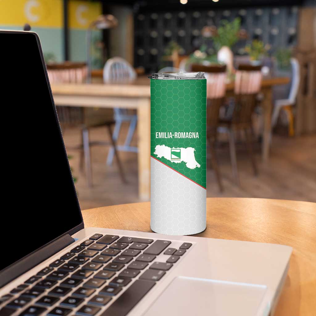 Italy Emilia-Romagna Skinny Tumbler Map With Flag Style - Wonder Print Shop