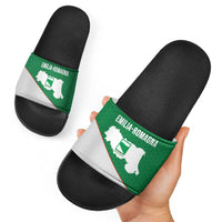 Italy Emilia-Romagna Slide Sandals Map With Flag Style - Wonder Print Shop