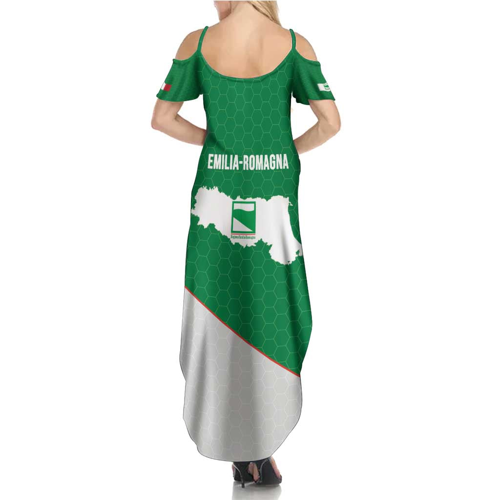 Italy Emilia-Romagna Summer Maxi Dress Map With Flag Style LT19