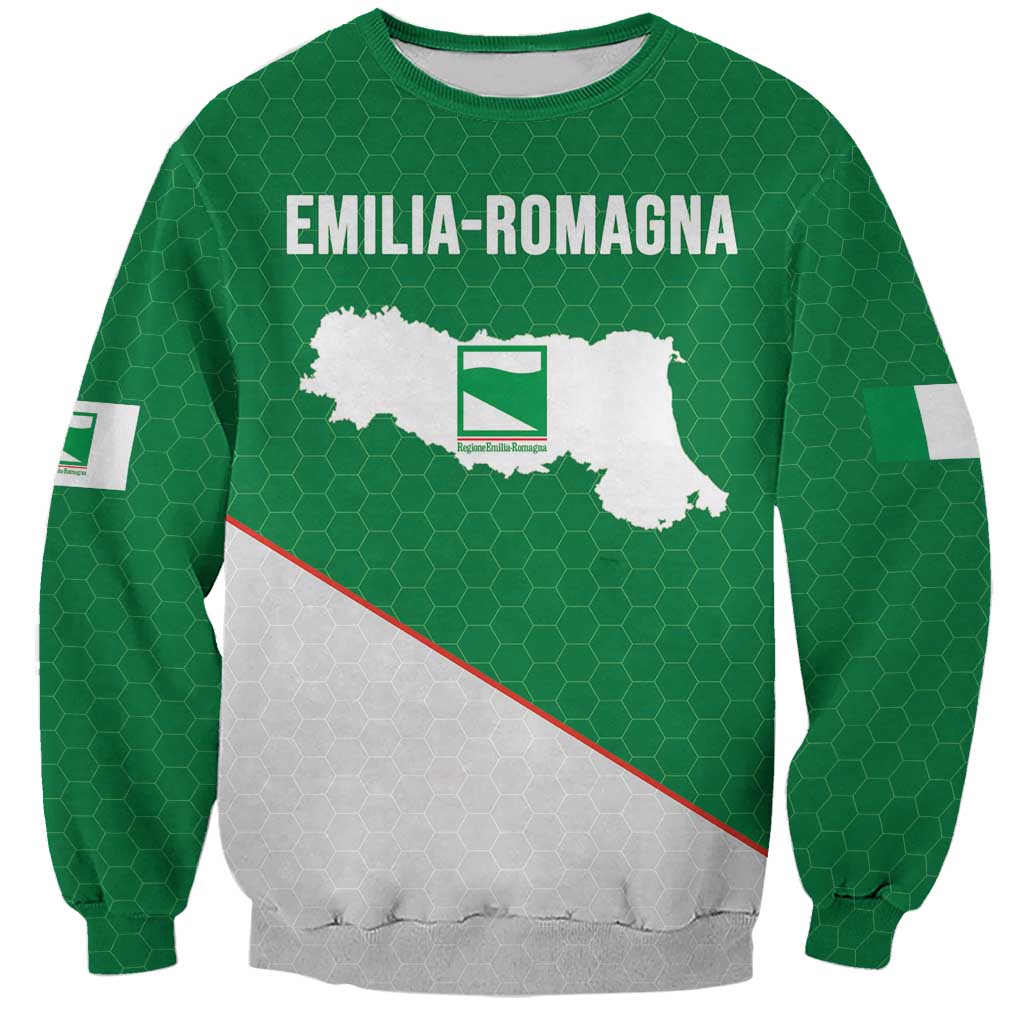 Italy Emilia-Romagna Sweatshirt Map With Flag Style LT19