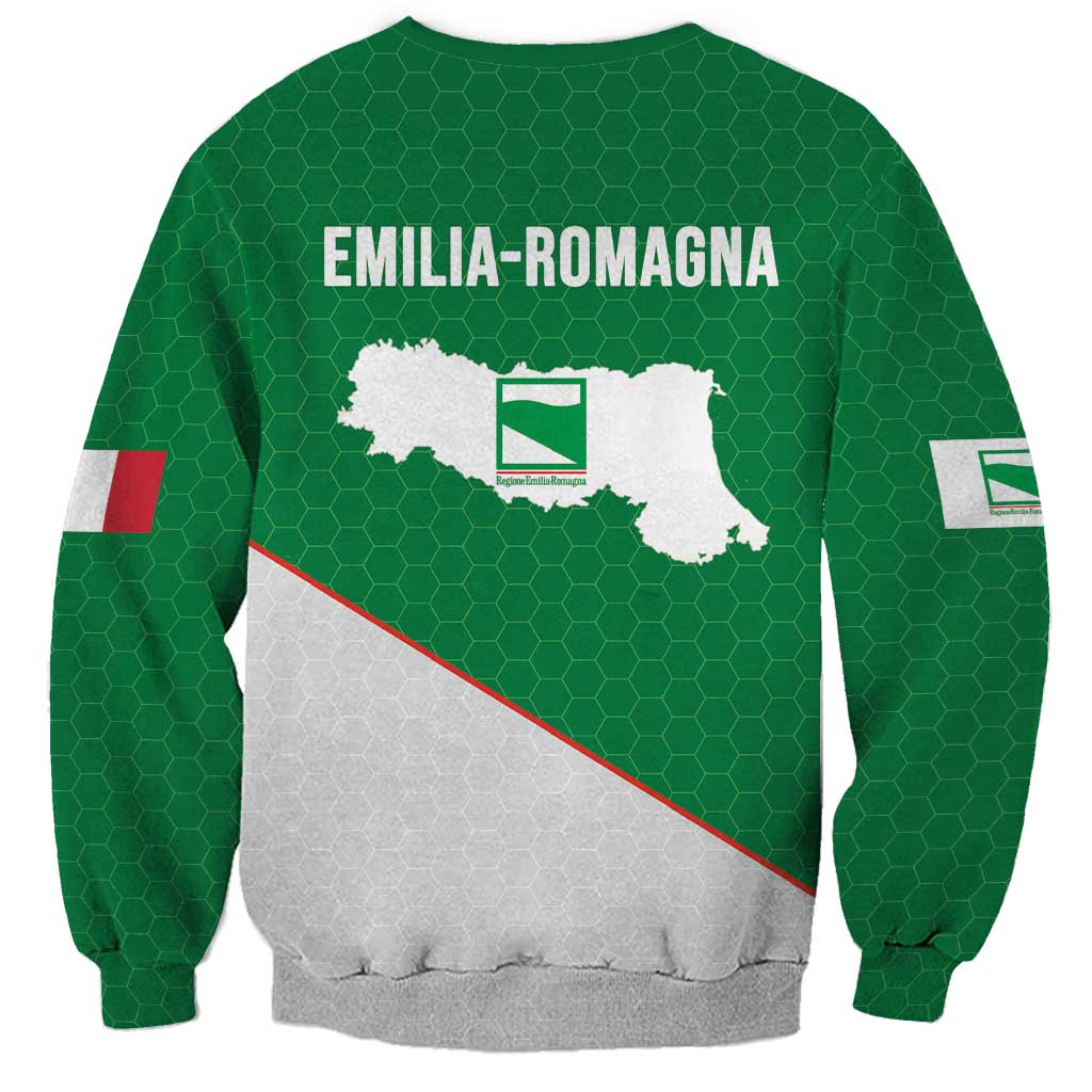 Italy Emilia-Romagna Sweatshirt Map With Flag Style LT19
