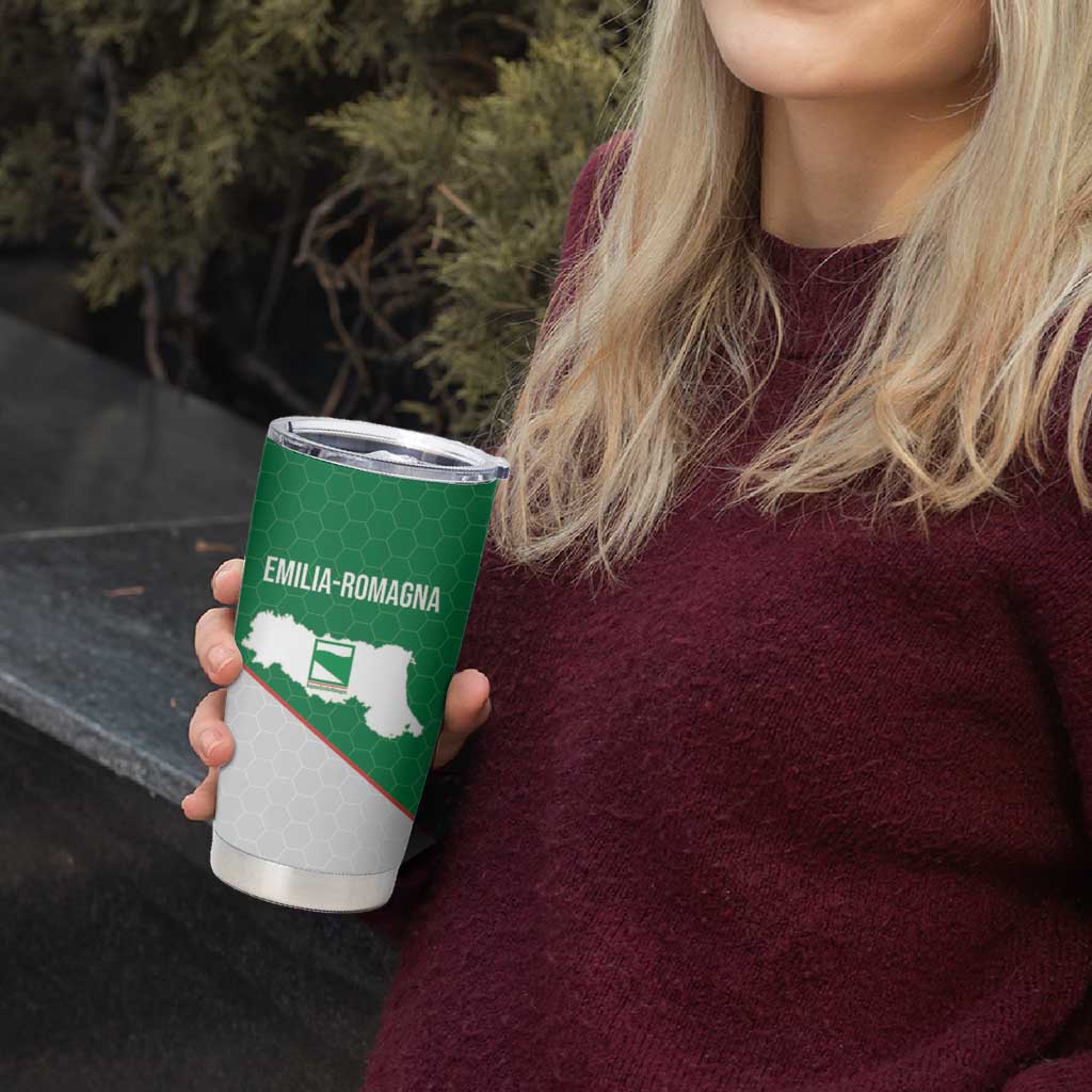 Italy Emilia-Romagna Tumbler Cup Map With Flag Style - Wonder Print Shop