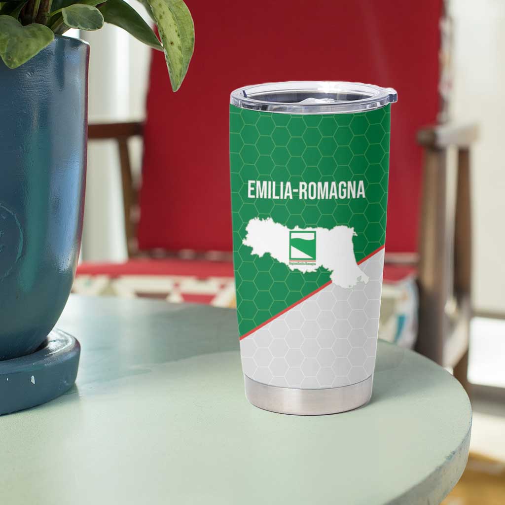 Italy Emilia-Romagna Tumbler Cup Map With Flag Style - Wonder Print Shop