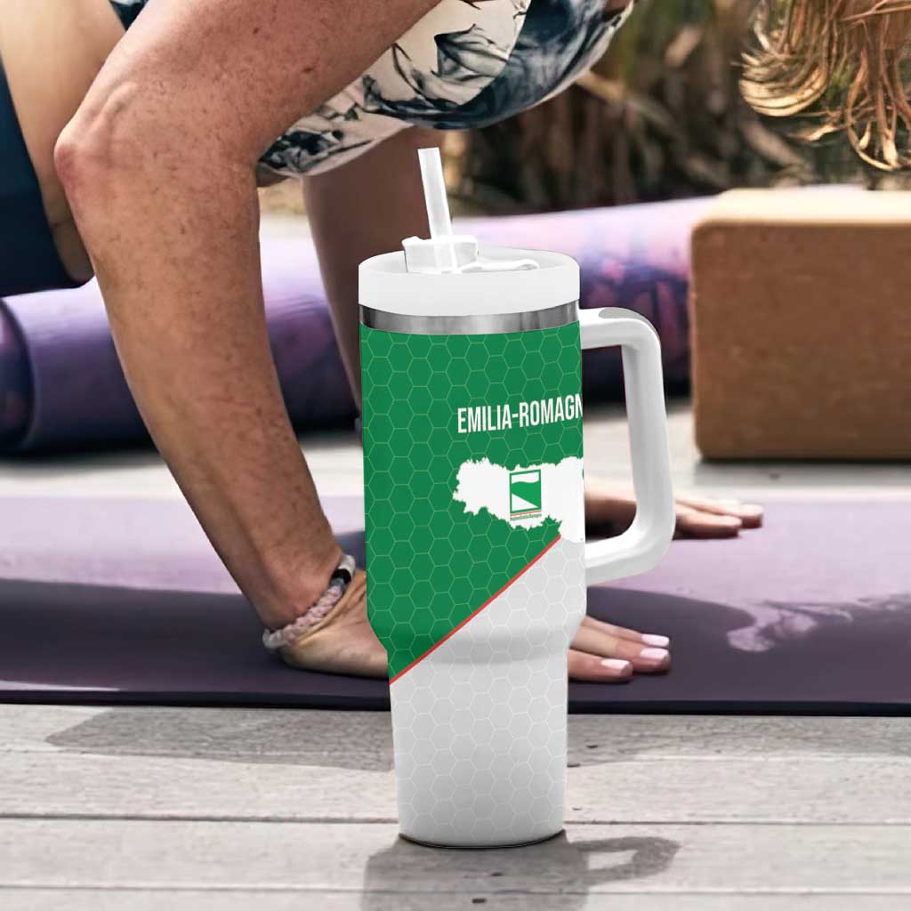 Italy Emilia-Romagna Tumbler With Handle Map With Flag Style - Wonder Print Shop