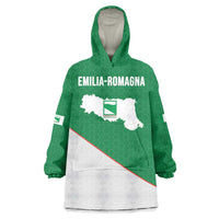 Italy Emilia-Romagna Wearable Blanket Hoodie Map With Flag Style LT19