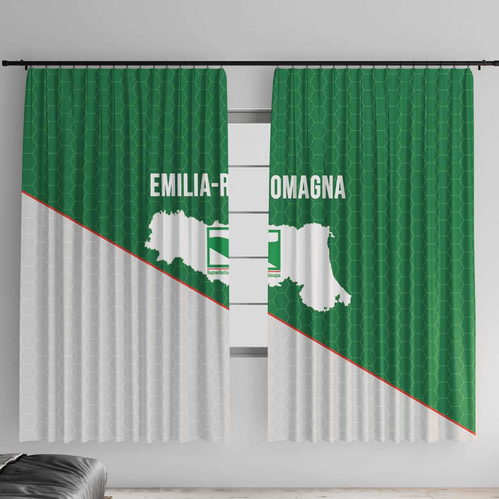 Italy Emilia-Romagna Window Curtain Map With Flag Style - Wonder Print Shop