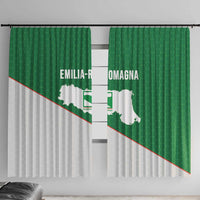 Italy Emilia-Romagna Window Curtain Map With Flag Style - Wonder Print Shop
